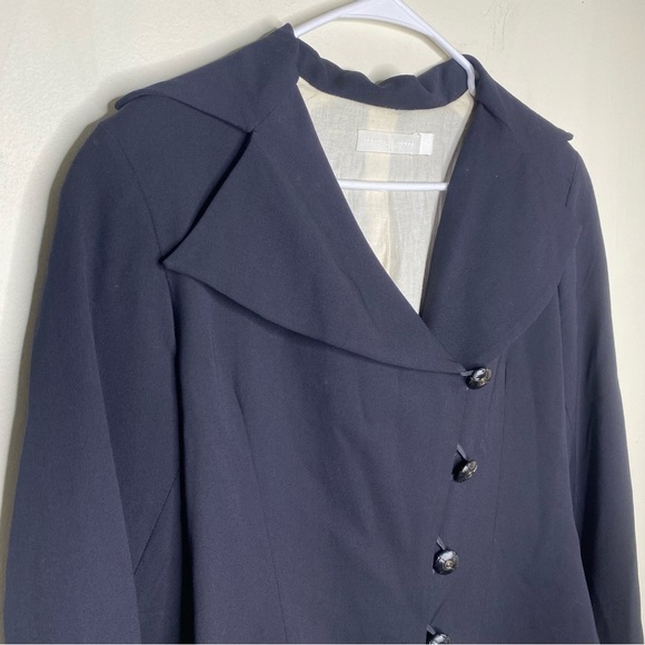 Trelise Cooper Designer Black Button Wool Blazer Size 6 - Picture 5 of 15